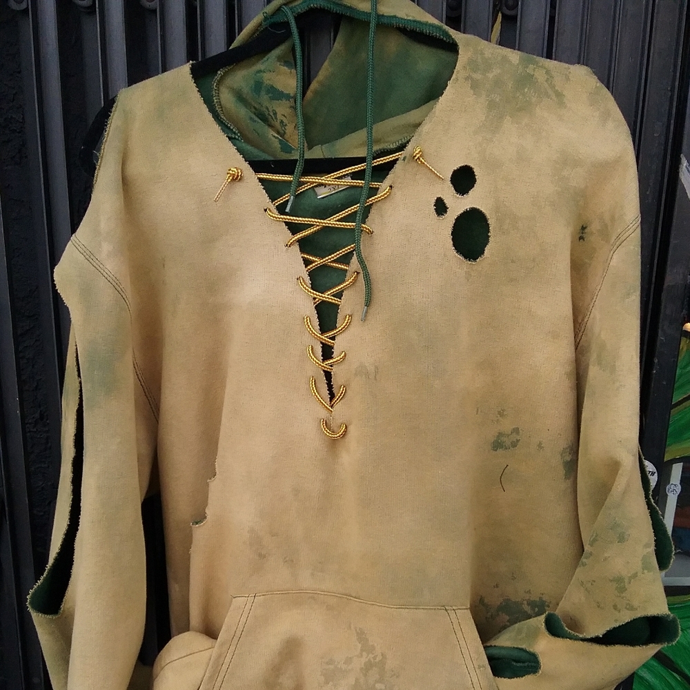 Cut Up Hoodie Sweatshirt